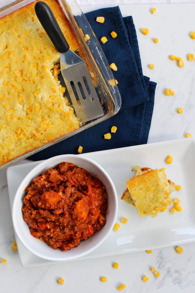 Butternut squash chili and cornbread