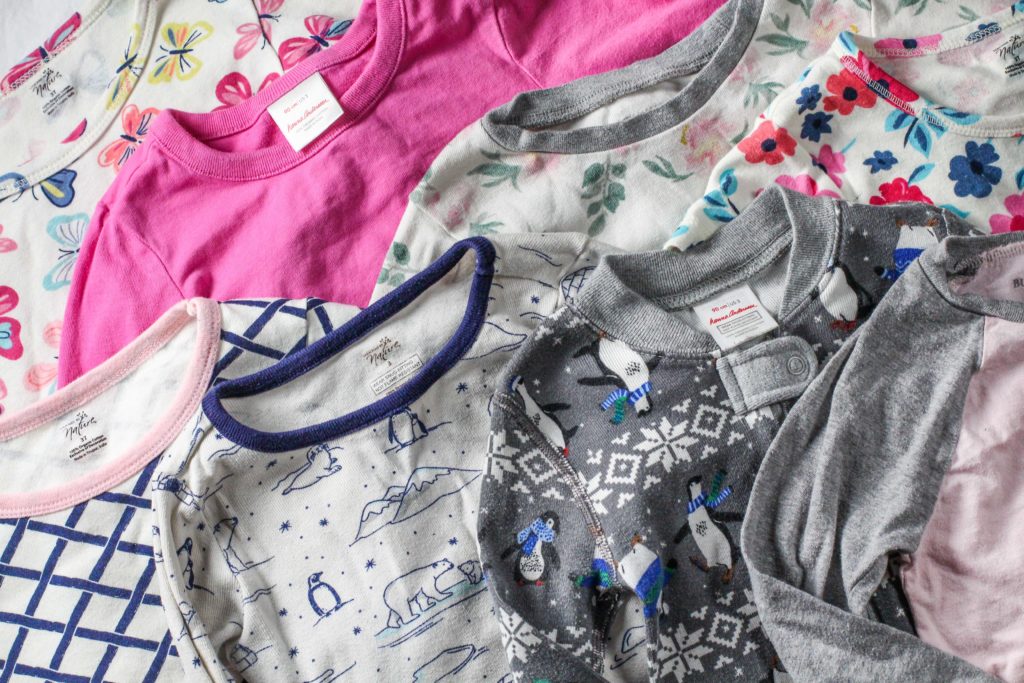 non toxic kids clothes stocked all together