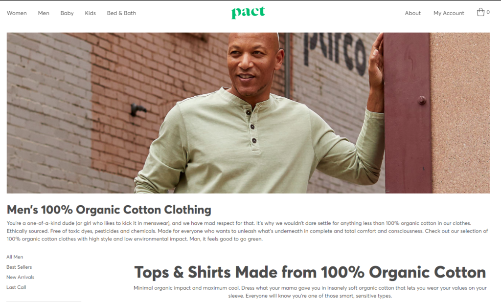 Pact mens 100 percent cotton