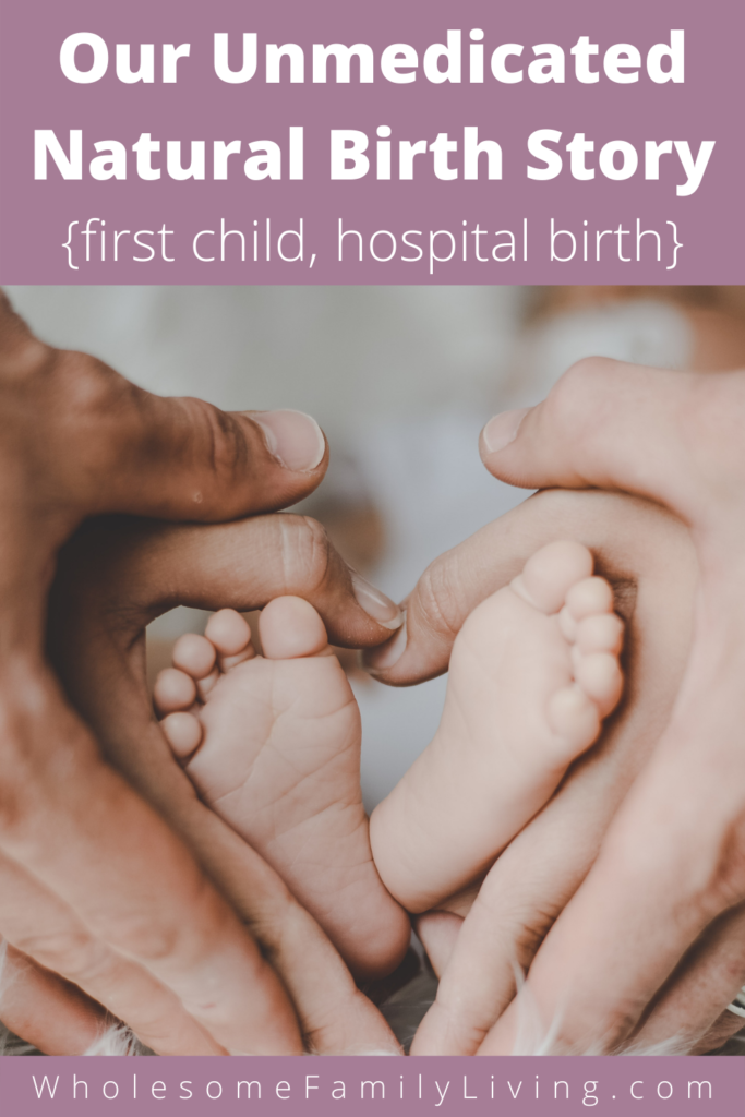 our natural birth story pin