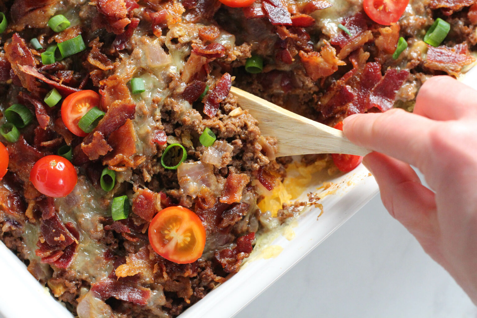 Bacon Cheeseburger Casserole {keto, paleo, Whole30, AIP} Wholesome Family Living