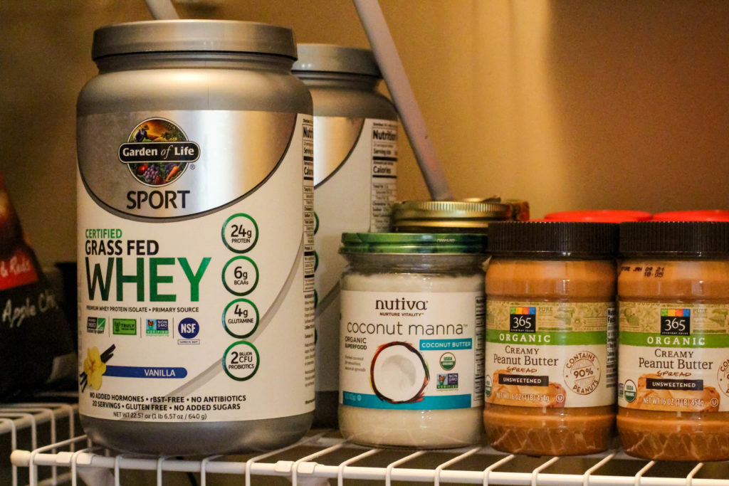 healthy shelf-stable pantry items like peanut butter