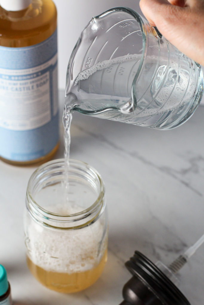 DIY Gardener's Hand Soap for Use in a Pretty Mason Jar