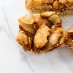 close up picture of individual apple pie bar