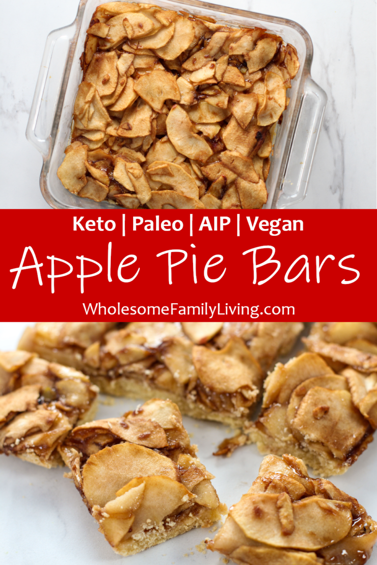 Apple Pie Bars {keto, paleo, AIP, vegan} Wholesome Family Living