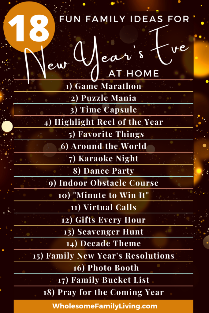 18 Fun Family Ideas for New Year&rsquo;s Eve at Home - Wholesome Family 