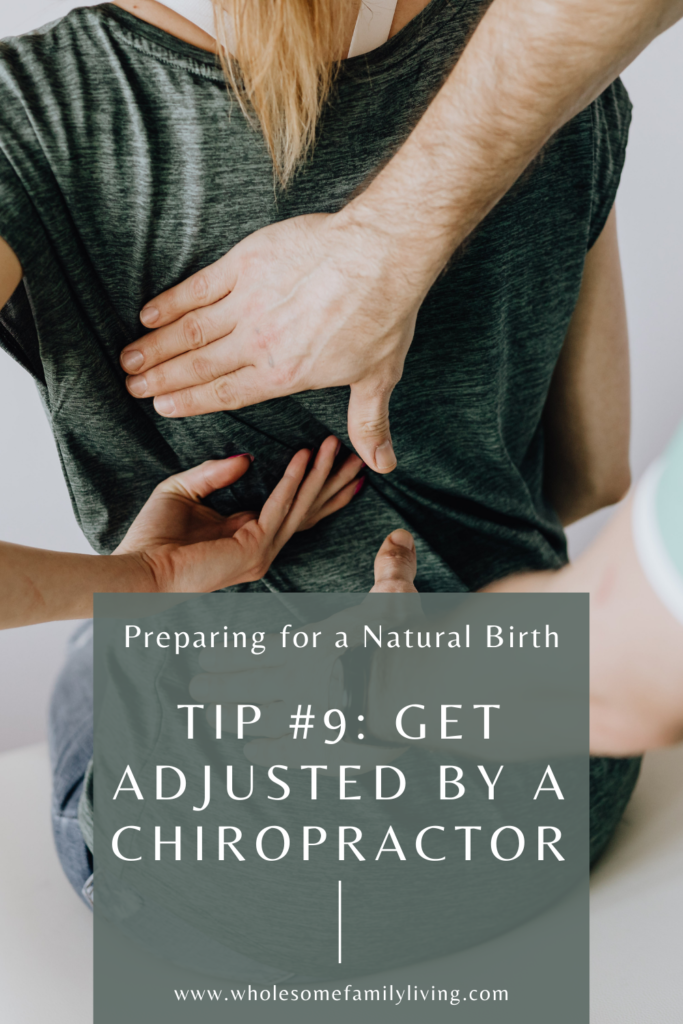 prepare for a natural birth by being adjusted by a chiropractor