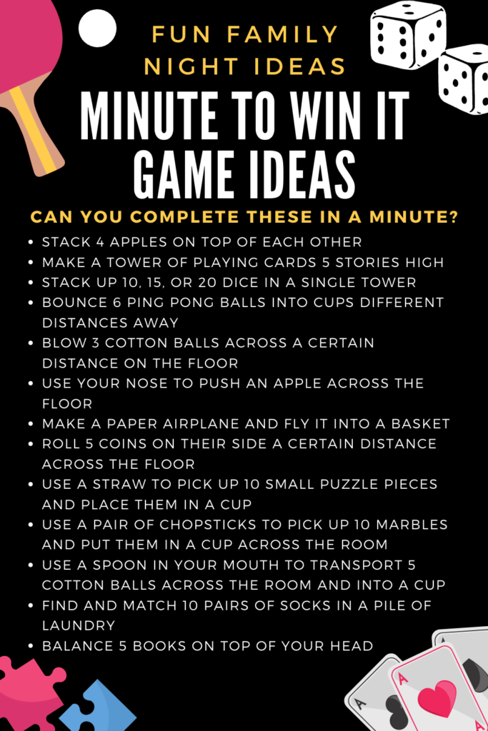 minute to win it ideas for a new year's eve at home