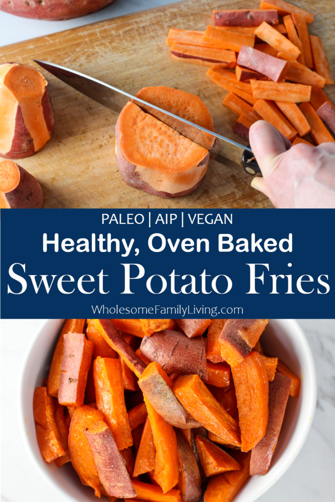 healthy baked sweet potato fries pin