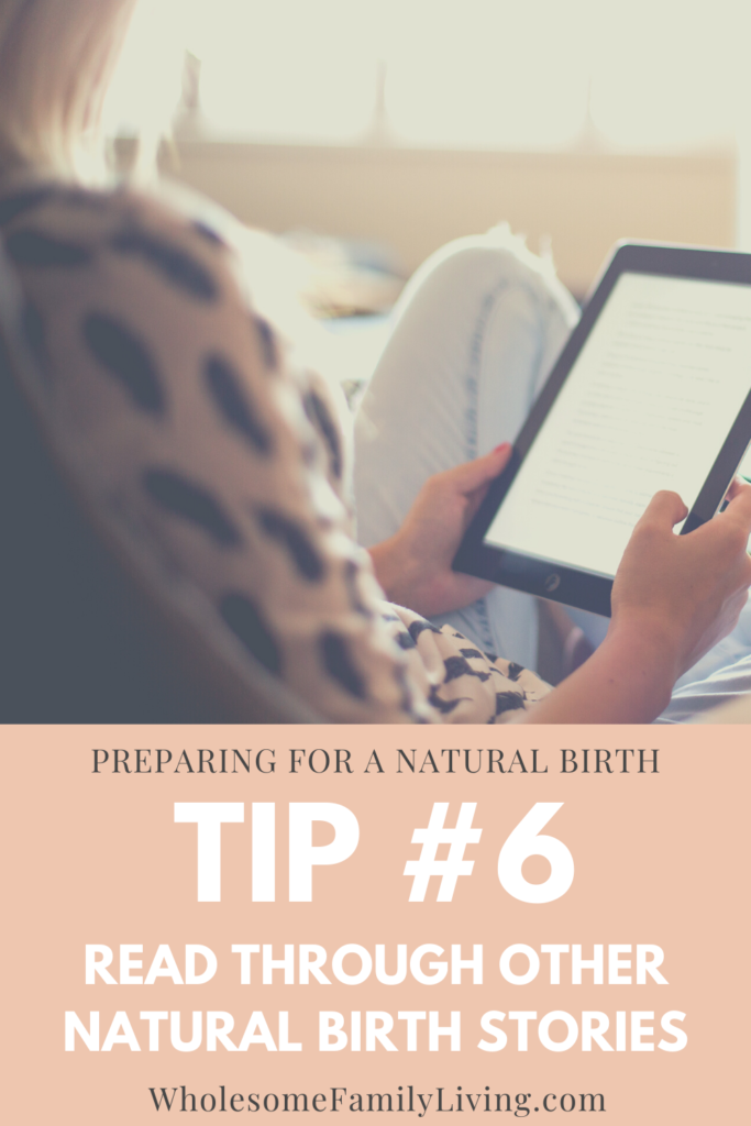 tip #6 for preparing for a natural birth