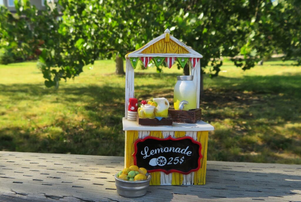 pretend lemonade stand