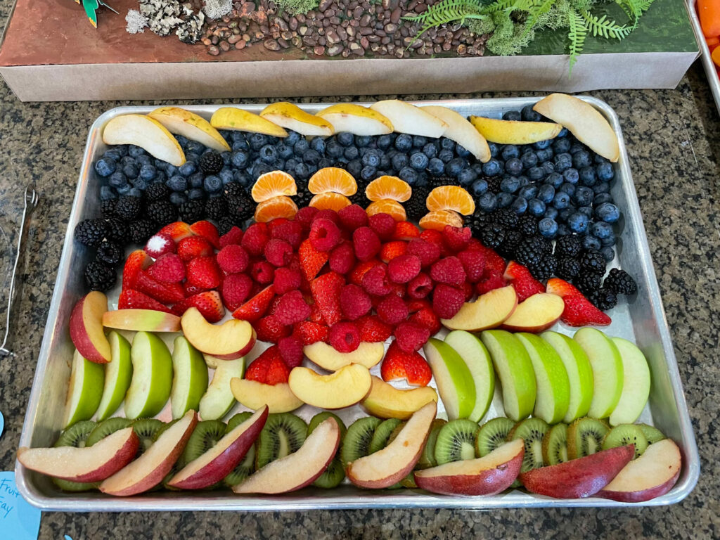 dinosaur birthday party fruit tray