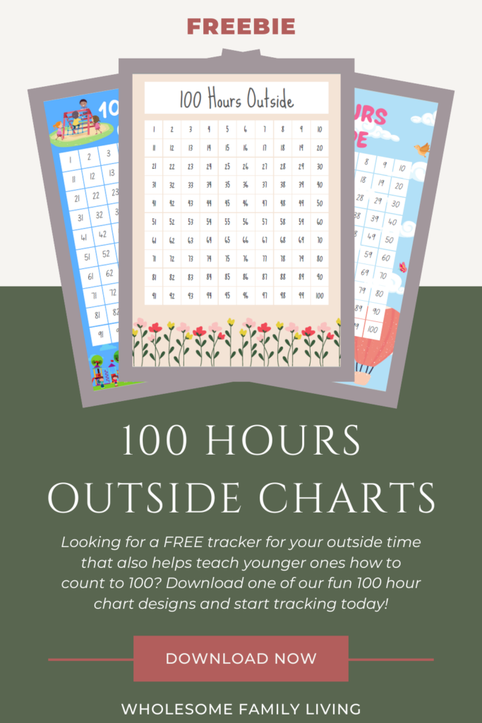 100 hours outside charts freebie download